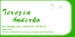 terezia andirko business card