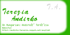 terezia andirko business card